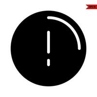 dangerous in button glyph icon vector