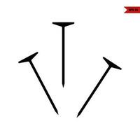 nail glyph icon vector