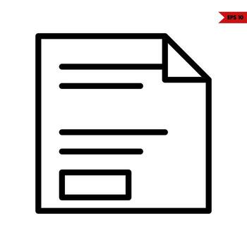 document line icon vector