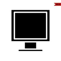 computer glyph icon vector