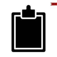 clipboard glyph icon vector