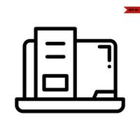 laptop line icon vector