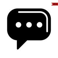 speech bubble glyph icon vector