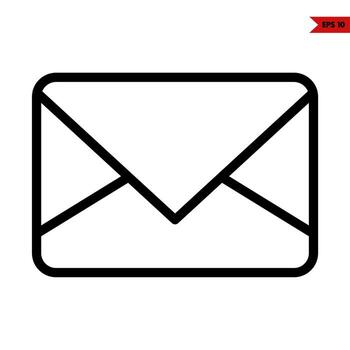 icono de línea de correo vector