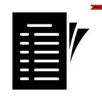 file glyph icon vector