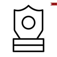 shield line icon vector