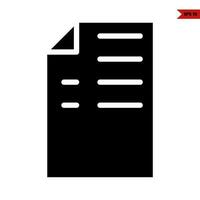 document glyph icon vector