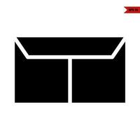 mail glyph icon vector