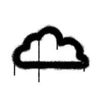 Vector graffiti spray paint cloud isolated vector illustration