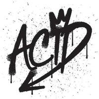 Graffiti spray paint word acid isolated vector