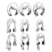 Anime Girl Hair Vector Art, Icons, and Graphics for Free Download