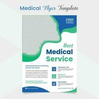 Medical healthcare flyer and poster template design vector