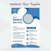 Medical Healthcare flyer and brochure cover page template design vector