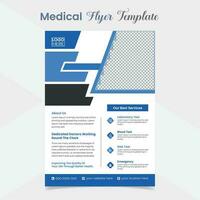 Medical Healthcare flyer and brochure cover page template design vector