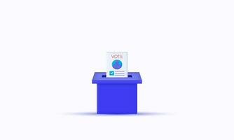 illustration creative voting election 3d vector icon modern isolated on background