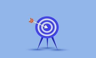 illustration target arrow 3d icon modern isolated on background vector