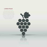 uva frutas firmar icono en plano estilo. vid vector ilustración en blanco aislado antecedentes. vino uvas negocio concepto.