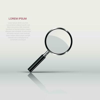 Loupe Sign Icon In Transparent Style Magnifier Vector Illustration