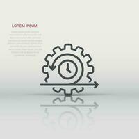 Agile icon in flat style. Flexible vector illustration on white isolated background. Arrow cycle business concept.