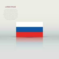 Russia flag icon in flat style. Russian Federation National sign vector illustration. Politic business concept.