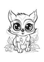 Coloring baby animals for kids vector