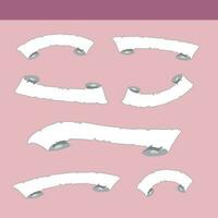 set of blank ribbons vector