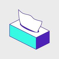 Tissue box isometric vector illustration