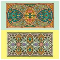 Decorative arabesques full of shapes and colors for wall decor and home decoration vector