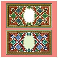 Decorative arabesques full of shapes and colors for wall decor and home decoration vector