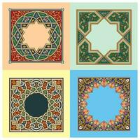 Decorative arabesques full of shapes and colors for wall decor and home decoration vector