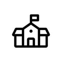 Simple School Building icon. The icon can be used for websites, print templates, presentation templates, illustrations, etc vector