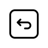 Simple Undo icon. The icon can be used for websites, print templates, presentation templates, illustrations, etc vector