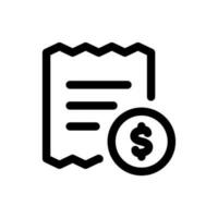 Simple Receipt icon. The icon can be used for websites, print templates, presentation templates, illustrations, etc vector