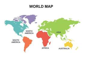 world map with full of colors vector