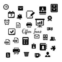 Set of finance, education, business, social, office and shopping icons vector