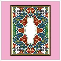 Decorative arabesques full of shapes and colors for wall decor and home decoration vector