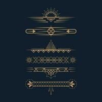 Set of Vintage Art Deco Line vector