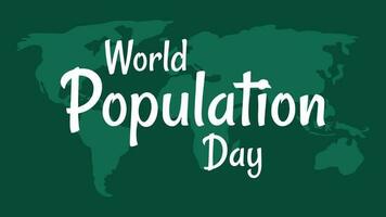 Vector illustration of World Population Day with world map background in flat design