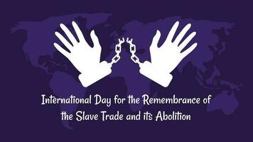 International Day for the Remembrance of the Slave Trade and Its Abolition in flat design vector