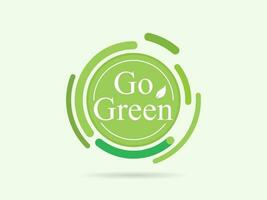 Modern Go Green Environment Label Logo vector