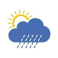 Cloudy weather color icon - Vector. vector