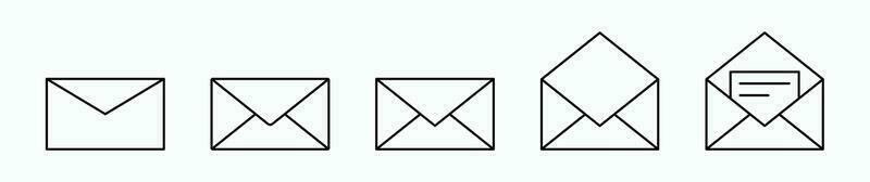Mail line icon set EPS10 - Vector. vector