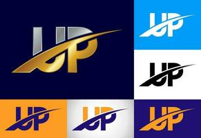 Initial Letter U P Logo Design Vector Template. Graphic Alphabet Symbol For Corporate Business Identity