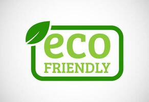 Eco friendly icon. Eco friendly and organic labels sign. Healthy natural product label design vector illustration