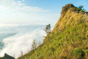 el hermosa paisaje de phu chi dao un icónico natural punto de referencia en chiang rai provincia de tailandia foto