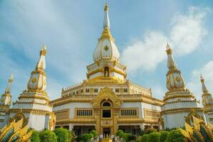 Phra Maha Chedi Chai Mongkol is one of the largest pagoda in Thailand. It is located on the grounds of the Wat Pha Namthip Thep Prasit Vararam, a temple in Roi Et province in Thailand. photo