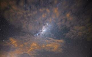 The beautiful Milky Way inside the clouds of Australia outback. photo