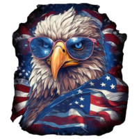 Adler mit amerikanisch Flagge Sonnenbrille . ai generiert png