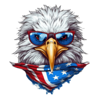 eagle with american flag sunglasses . png
