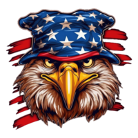 eagle with american flag . png